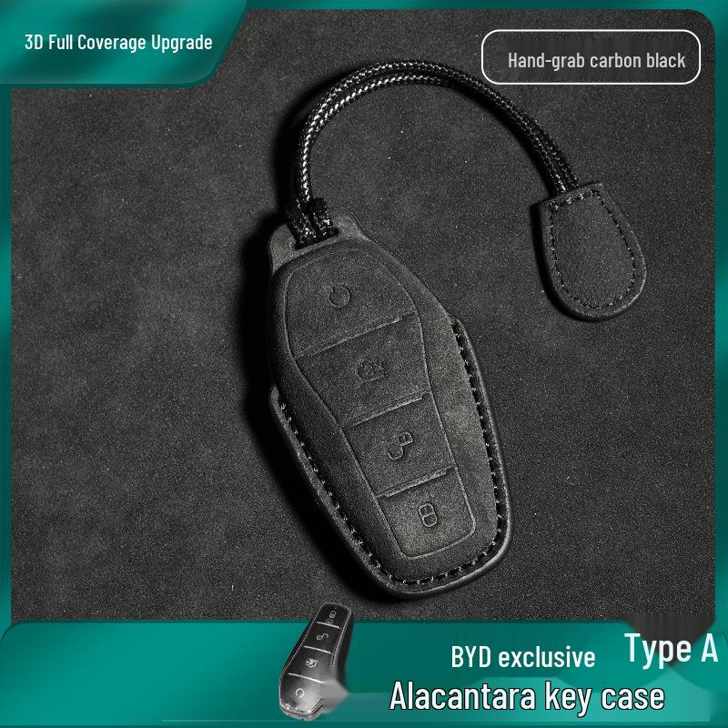 BYD Car Key Suede Case for Tang DMI, Han EV, Dolphin, Seal, Song PLUS, Yuan DMP Models