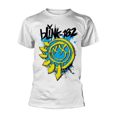 Officially Licensed Blink 182 Smiley 2.0 Mens White 100% Cotton T-shirt Mens Tees Top Blink 182 Tee