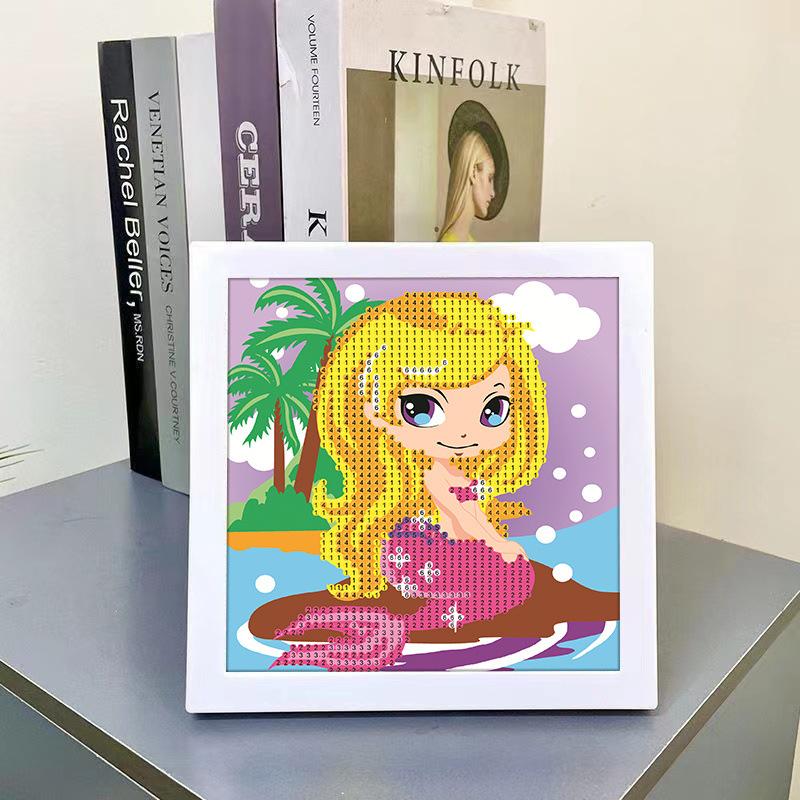 New Cartoon Diamond Painting 5D Diamond Handmade Diy Handmade Full Diamond With Frame Decorative Diamond Painting Wooden Photo Frame