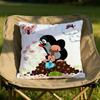 Character LLittle Mole Cushion Cover Soft Reversible  Durable Pillow Cover  MultiScene Use for Home  Car Daily Comfort