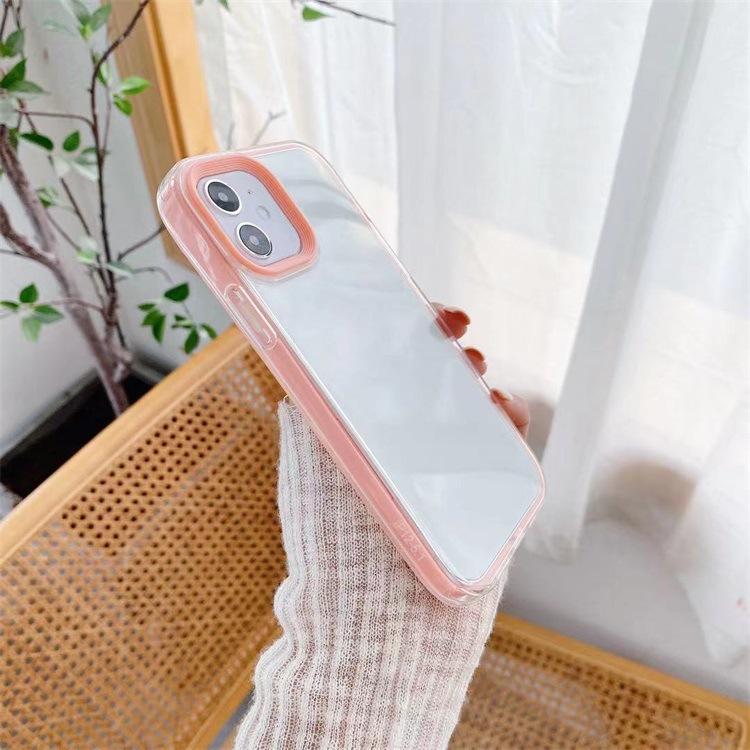 Applicable to Apple 12Pro mobile phone case, transparent anti-drop iphone11 contrasting lens protective case, three-in-one hard case