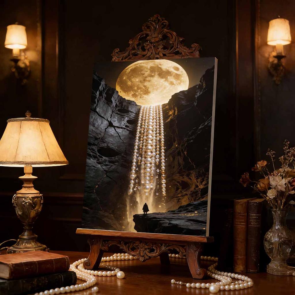 Pearl DIY Canyon Waterfall Art Kits 15.7x19.6inch Gem Art Pearl Painting Kits Without Frame for Adults Gift Idea Home Wall Decor