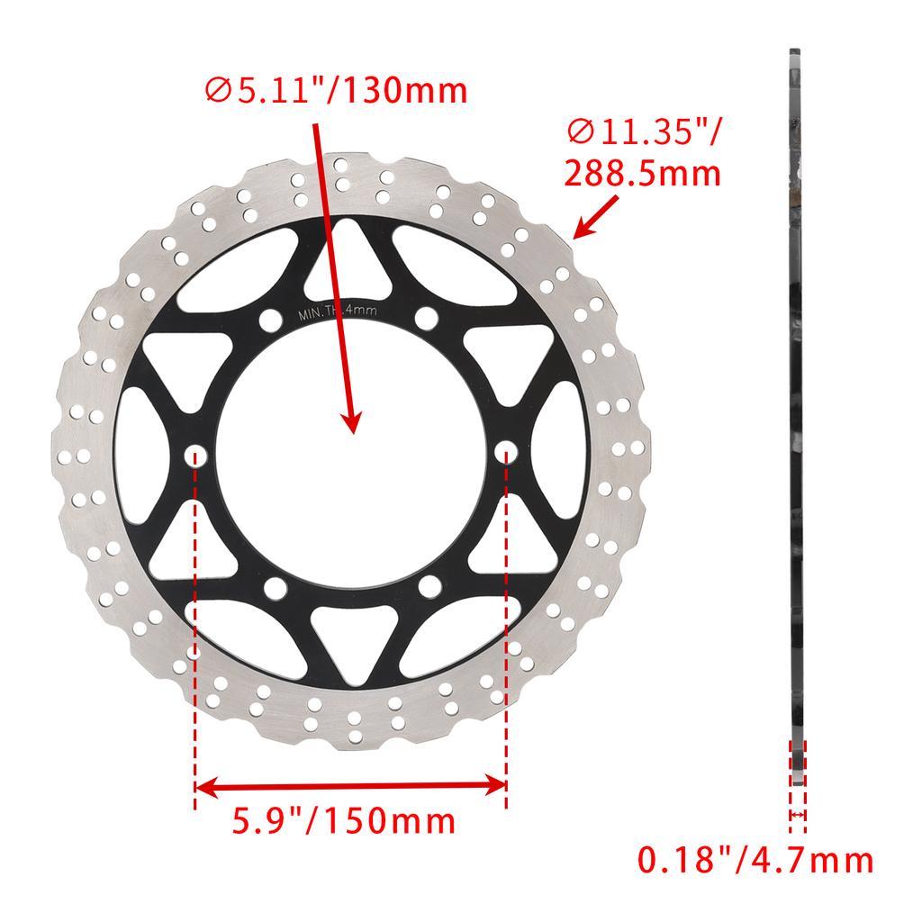 Front Brake Disc Rotor For Kawasaki Ninja 250R EX250J 2008 2009 2010 2011 2012