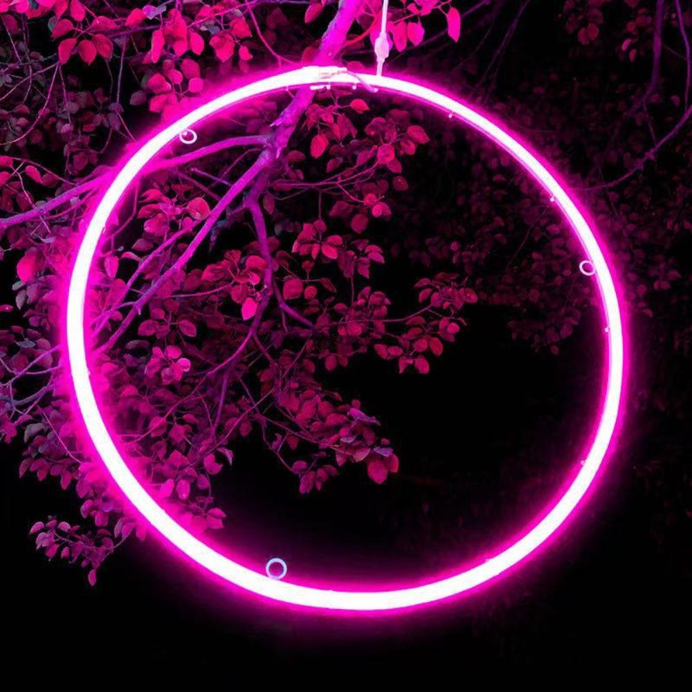 Hanging Design Circular Tree Light LED Luminous Ring Light Up Festival Light  City Landscape 30cm розовый