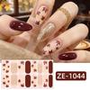 New Maple Leaf Pink Hot Stamped Gold Nail Stickers 3D Ombre Grass Fresh Style Nail Stickers