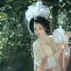 Vintage Rhinestone Phoenix Coronet Jewelry Peri Feather Tiara  Hanfu Accessory