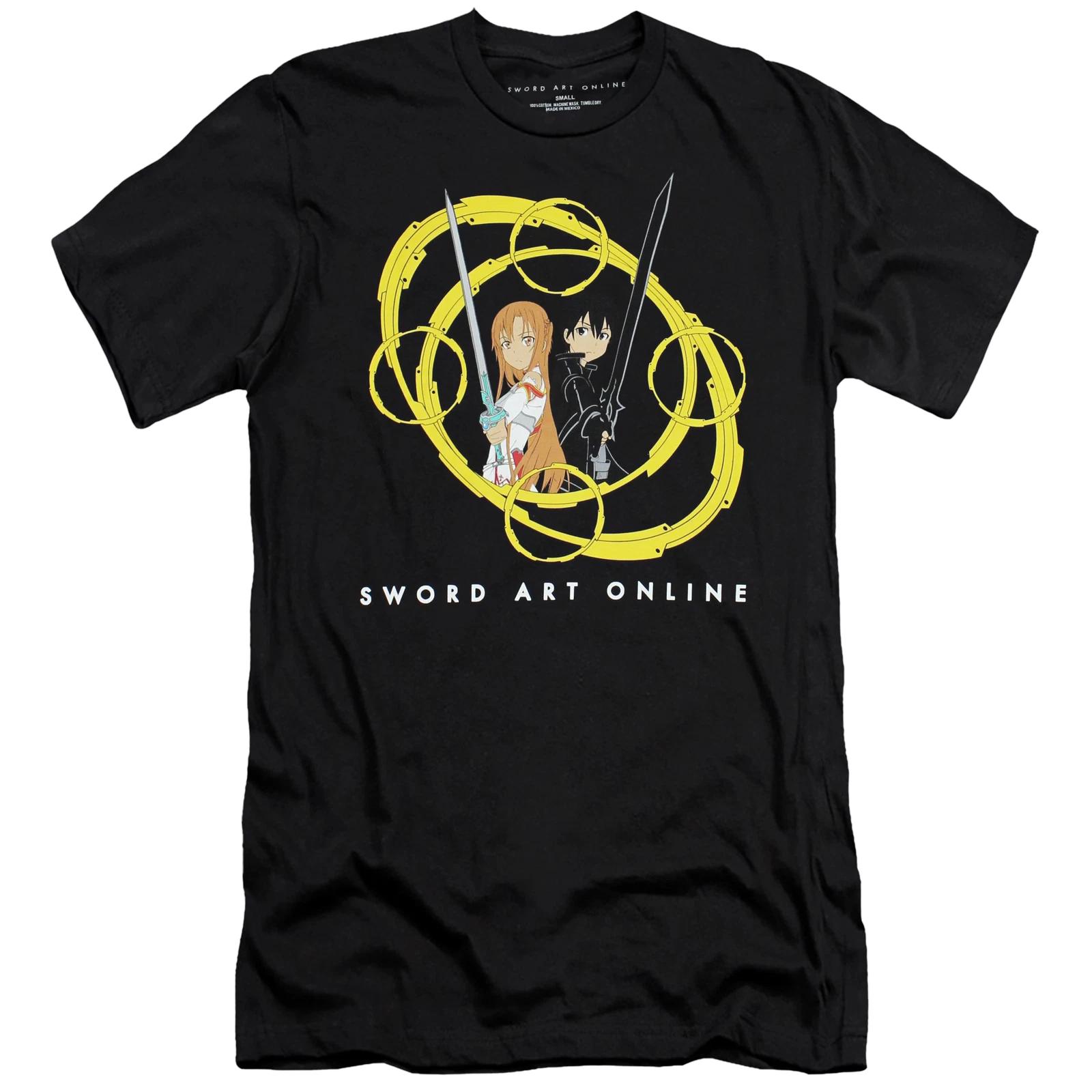 Sword Art Online Kirito & Asuna Circles II Adult Men T-Shirt S