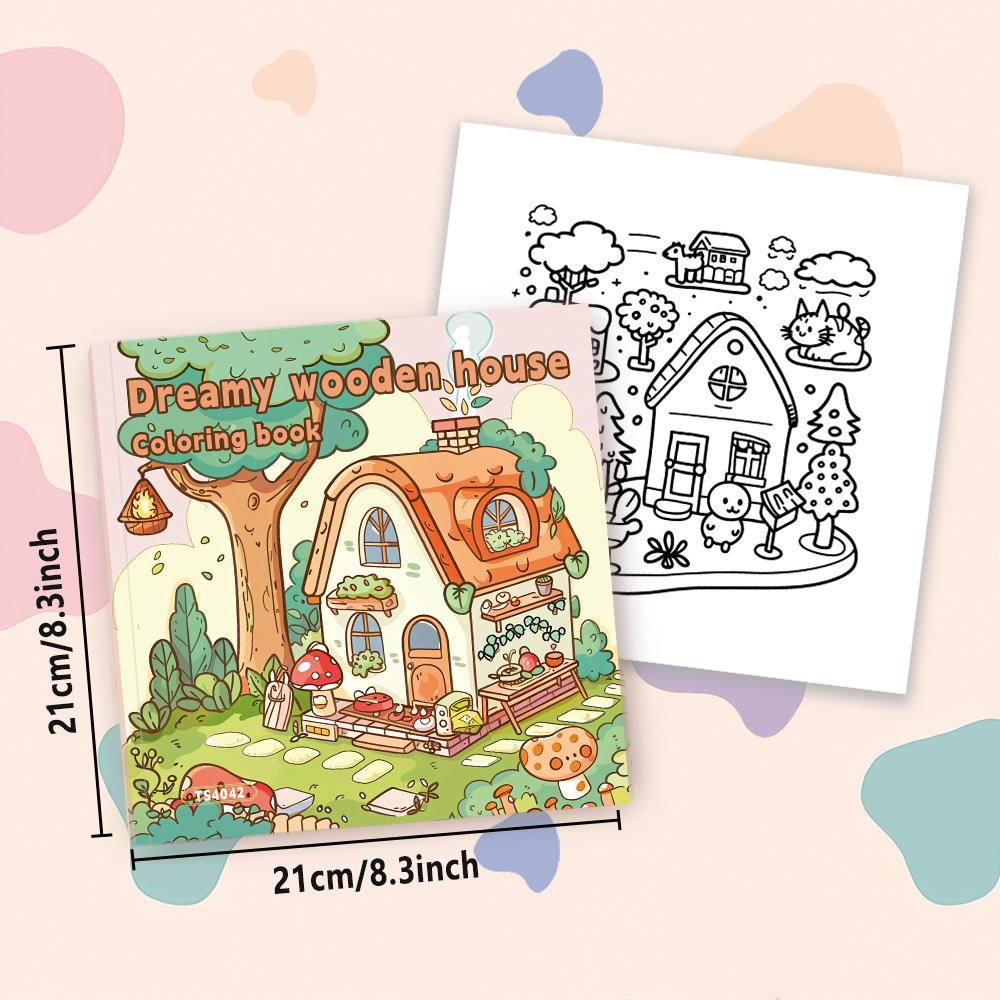 Carte de colorat pentru adolescenți, 30 de modele diferite, 8,3x 8,3 inci hârtie groasă de 100gsm, potrivită pentru eliberare emoțională, cadouri de sărbători