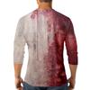 Men's Halloween Print Raglan Dralan Three-quarter Sleeve Casual Top