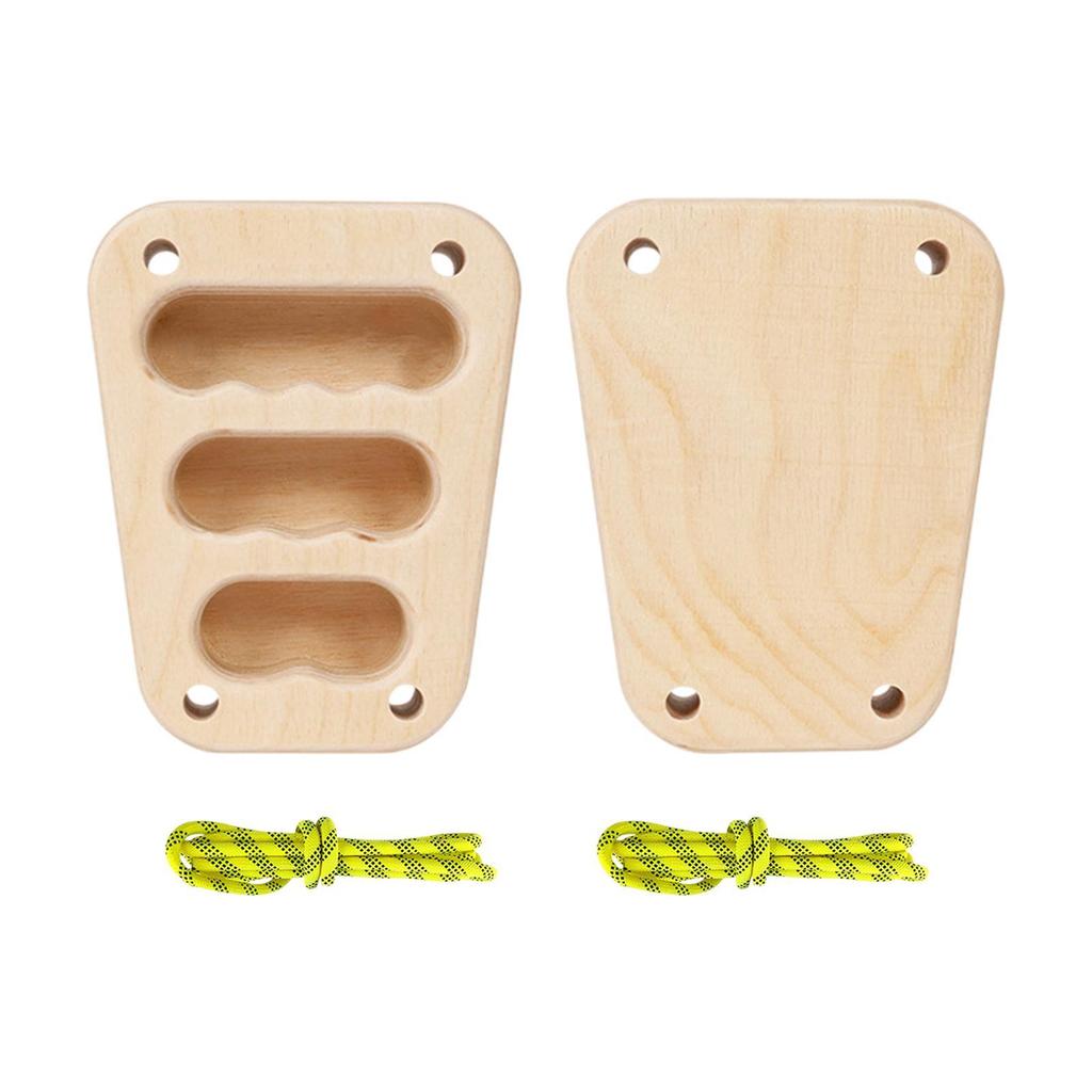 2x Wood Hangboard Rock Climbing Holds Fingerboard Finger Strengthener Easy to Use Smooth Training