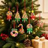 Holiday Gift Tags 16 Pcs Christmas Lollipop Ornaments, Red Green Striped Peppermint Swirl Candy Cane Reusable Ornaments Hanging Decoration,