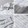Japanese Style Striped Long Sleeve Shirts for Men Daily Spring/Autumn Pure Cotton Soft and Comfortable Casual Tops Youth New Fashion Men Shirt