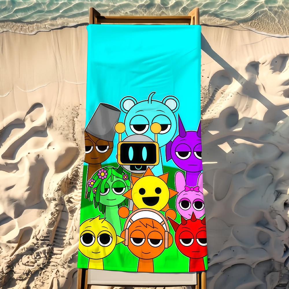 Cartoon I-Incredibox S-Sprunki Handtuch Strandtuch Reise Leicht Hautfreundlich Für Pool Strand Camping Kreuzfahrt Sommer
