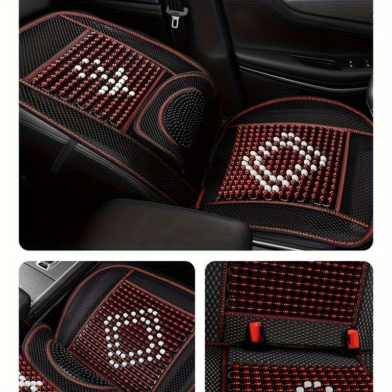 Cool Wooden Beads In Summer, Non-slip, Breathable and Comfortable Touch, Universal Front Seat Cushion for Automobile SUV, Portable Seat Cover