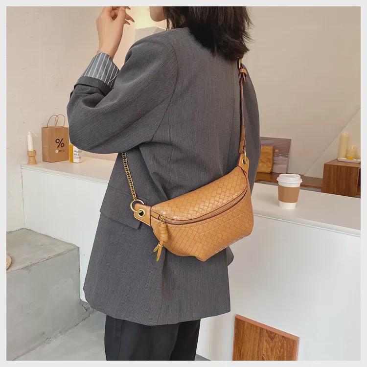 Women's Trendy 2023 Summer Hot Waist Bag - Chain Messenger & High-End Chest Bag