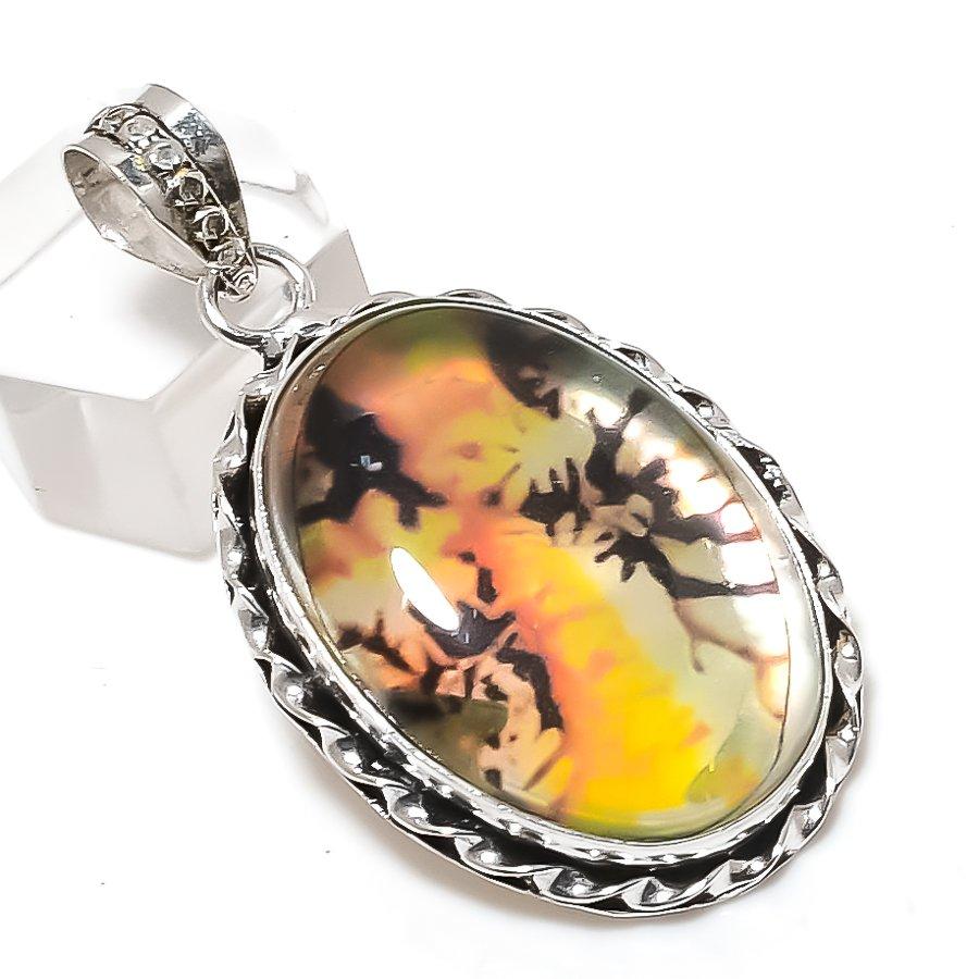 

Natural Russian Dendritic 925 Sterling Silver Jewelry Pendant 2.01 K4s70