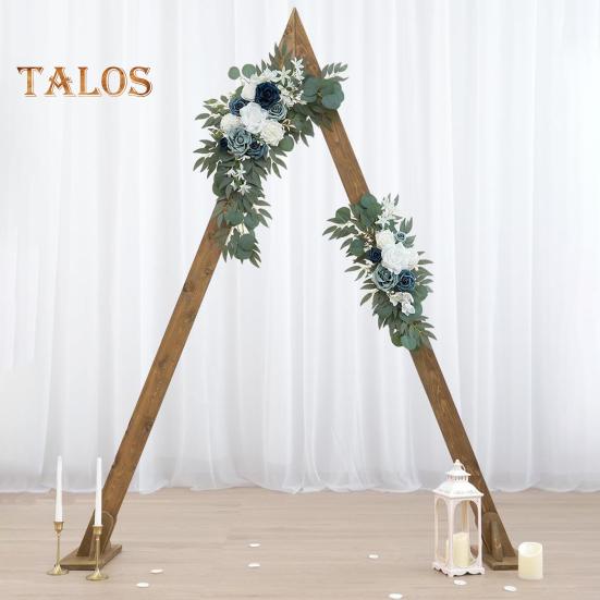 2 Stück Künstliche Blumen Swag Faux Blumen Rose Swag Blumengirlande für Zeremonien Zeichen Hintergrund Hochzeit Bogen Treppengeländer Dekor