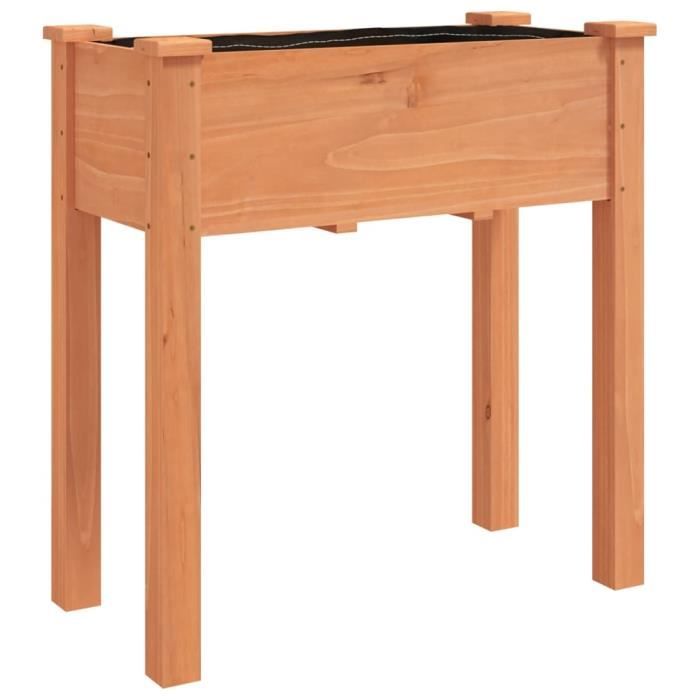 VidaXL Jardinière avec doublure marron 71x37x76cm bois massif de sapin 364231