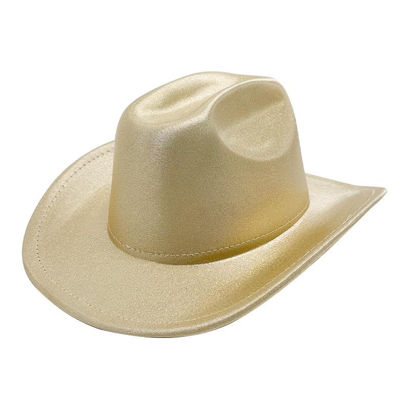 Halloween Party Colorful Cowboy Hat White Men's and Women's Light Cowboy Hat, Pink Cold Light Symphony Laser Hat