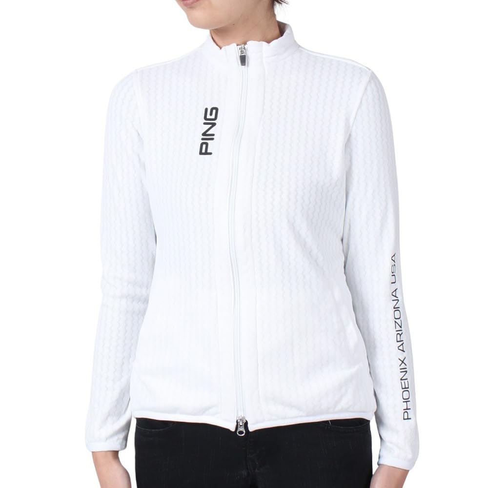 Layered Blouson Set Golf L [Pin Apparel] Women's (Stretchable, Product) / / 622-3220900 030_White