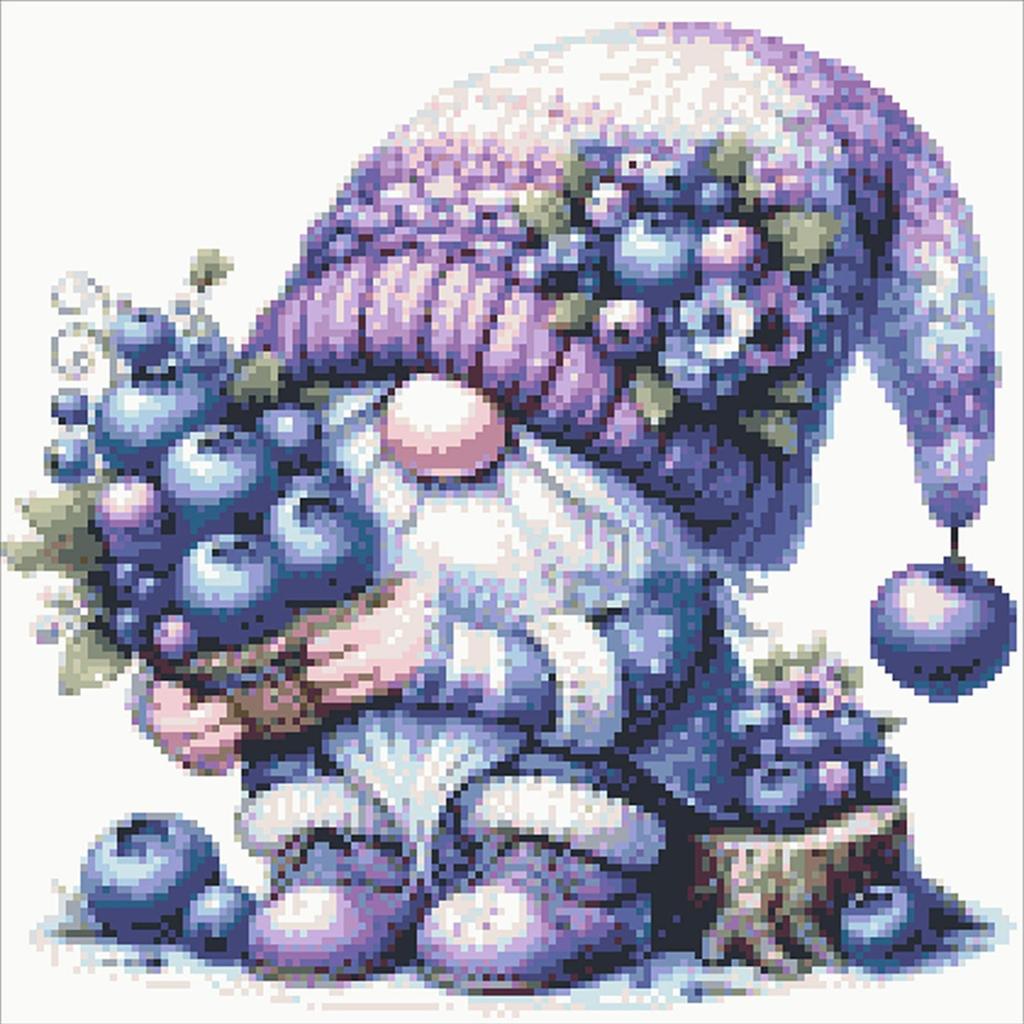 Gnome Design DIY Bead Embroidery Kit 9CT Cross Stitch Kit for Home Decor
