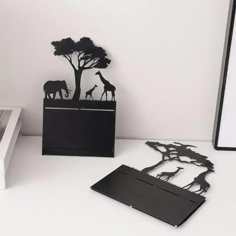 Elk Elephant Candlestick Christmas Ornaments Candle Holders Desktop Decor Animal Silhouette Tealight Home Festival Decoration
