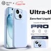 DIVI Zero-Feel Liquid Silicone Case for iPhone 15, Full Coverage Shockproof Anti-Scratch Skin-Friendly Ultra-Thin Soft Cover, Blue