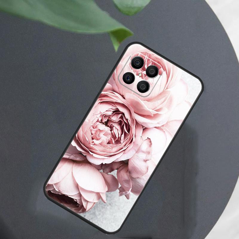 Elegant Pink Purple Peony Flower For Honor Magic 8 7 5 6 Pro Case For Honor 200 400 Lite 50 70 90 X8c X8b X9a X9b X9c X9d Win