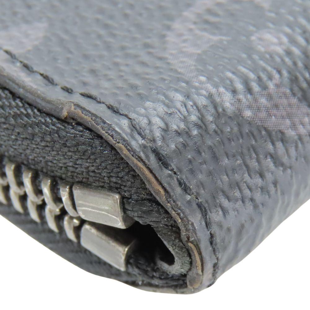 Used LOUIS VUITTON Purse Zippy Wallet Vertical M62295 Monogram Eclipse black gray Zip Around