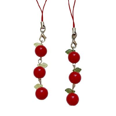 Novelty Tomato with Leaf Girl Keychain Charm Pendant Accessory for School Travel and Everyday Styles Daily Casual Use
