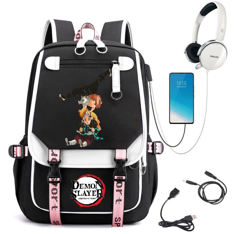 Demon Slayer Anime-Peripherie Rucksack stilvoller Anime-Themen-Schülerrucksack 0084