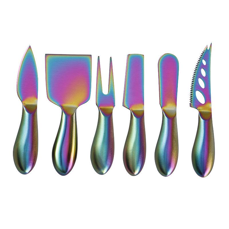 Stainless Steel Titanium Cheese Knife with Hollow Handle