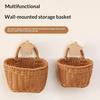 Wall Hanging Basket Boho Style Hand-Woven Hanging Storage Baskets Kitchen Ginger Garlic Scallion Egg Fruit Storage Box