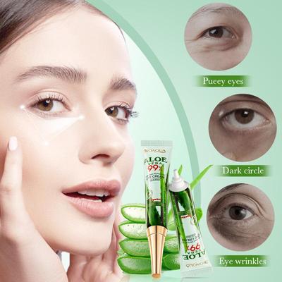 Crema reafirmante y reparadora multiefectos para ojos con aloe vera, crema hidratante y aclaradora para líneas finas de expresión
