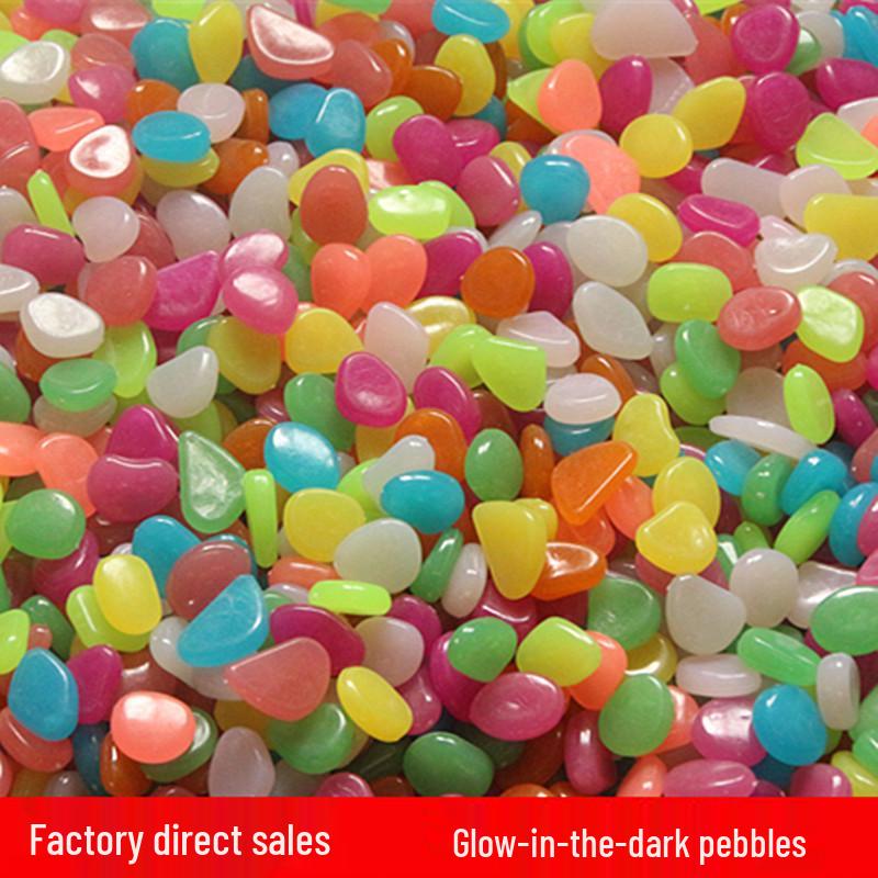 2cm Luminous Resin Stones, 50 Pcs/bag, for Aquarium, Garden, or Courtyard Landscaping