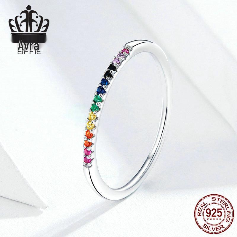 Aifle Sterling Silver S925 Zircon Ring - Simple Fashion Jewelry.
