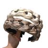 Korean Fashion Sweet Shiny Twisted Braid Headband Women Girl Wide Side Hairband Simple Mesh Hair Hoop Headwear Hair Accessories