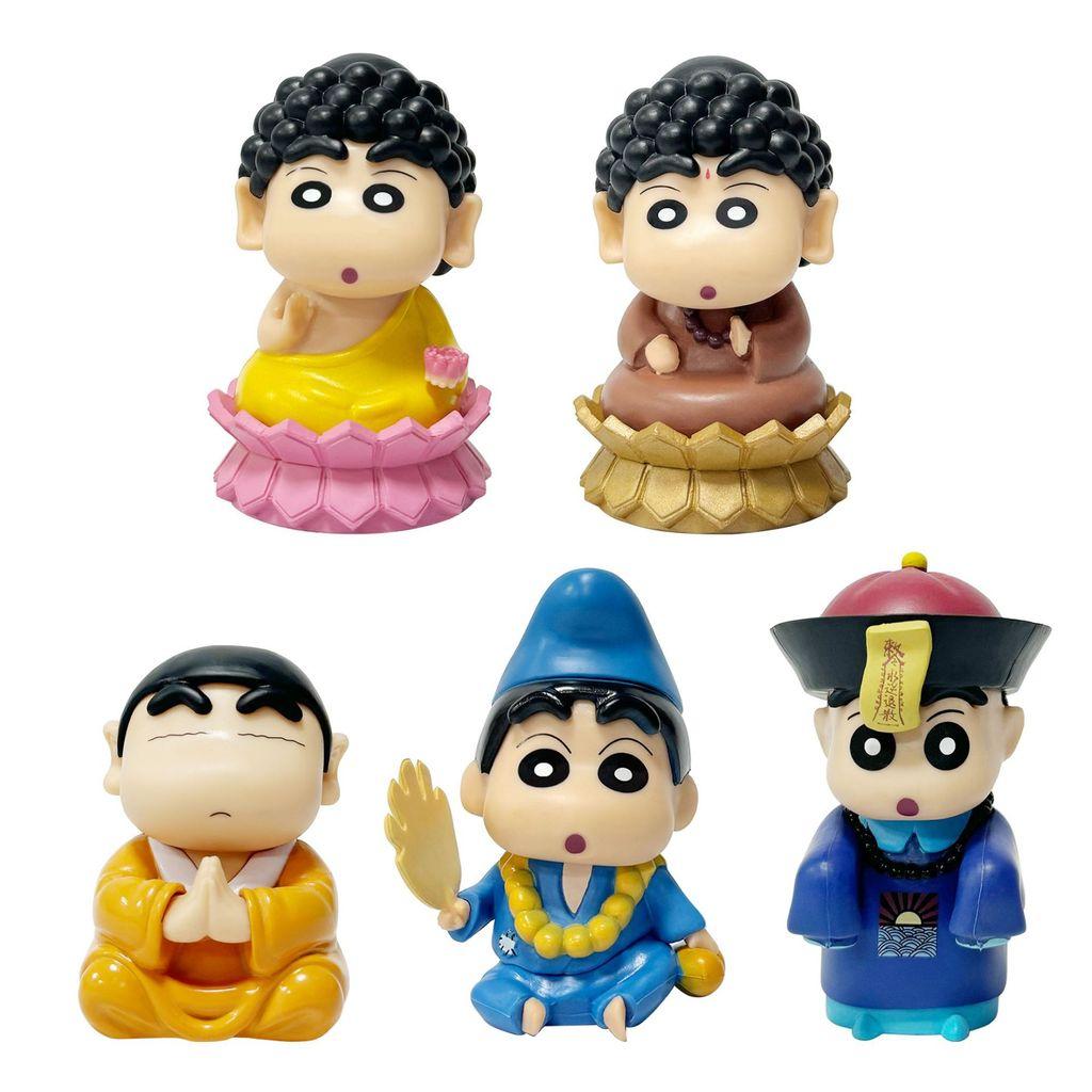 Crayon Shinchan Lucky Lotus Action Figures Model Pvc Desk Car Ornament For Home Office Decor