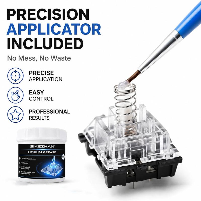 100g Mechanical Keyboard Lithium Grease Switch Lubricant for Stabilizer Keycaps Lube High Heat Resistance Brush Kit SIKEZHAN