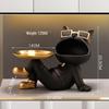 Entryway Console Table with French Bulldog Key Holder, Luxurious Shoe Cabinet, and Creative Home Decoration