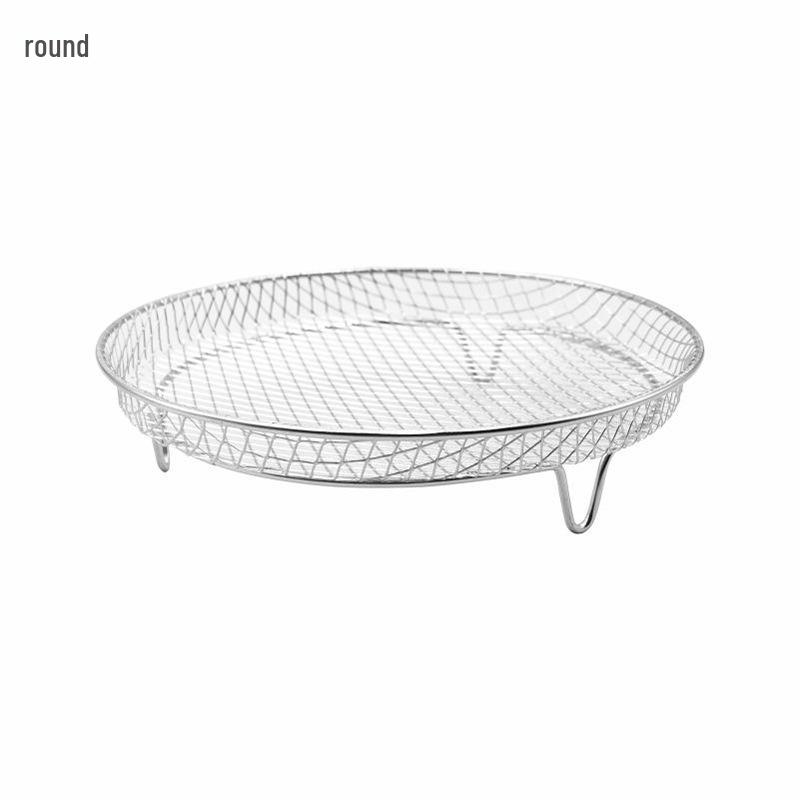 304 Stainless Steel Baking Rack for Air Fryer & Oven - Dehydrating, Oil Draining, and Frying.