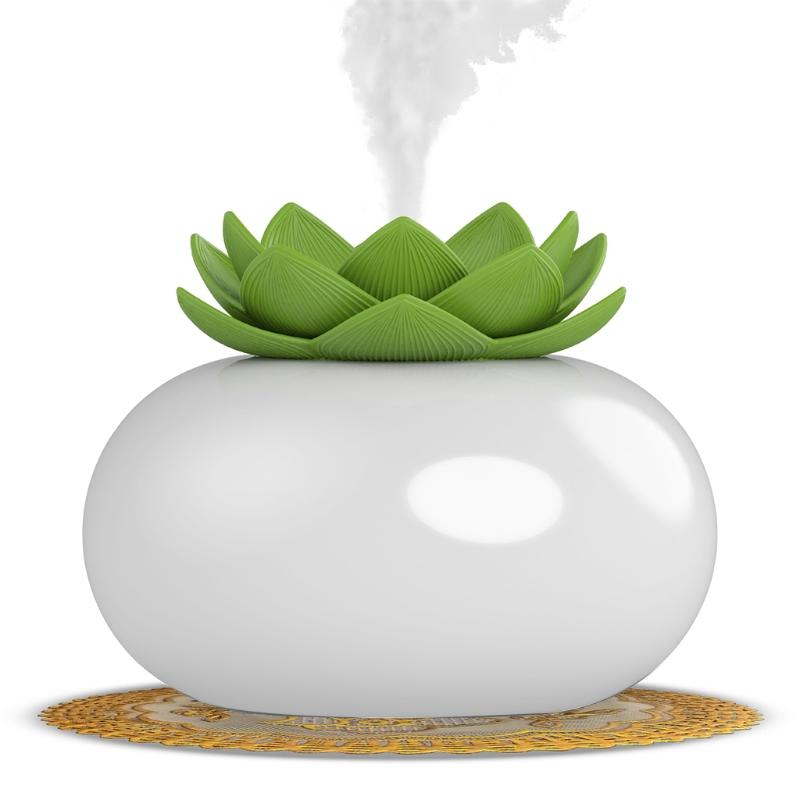 

Керамічний дифузор ефірних олій Зволожувачі Маленький для офісного столу Лотос USB Холодний зволожувач Ультразвуковий, 7 кольорів