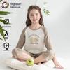 Yingbolun Girls' 3/4 Sleeve Lyocell Cotton Loungewear Set