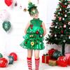 TUAHOUS Christmas Tree Cosplay and Set for Santa Perfect for and Photoshoots Dress, Headband, Socks, Glasses, 4-Piece Girls, Costume, Events, Parties,