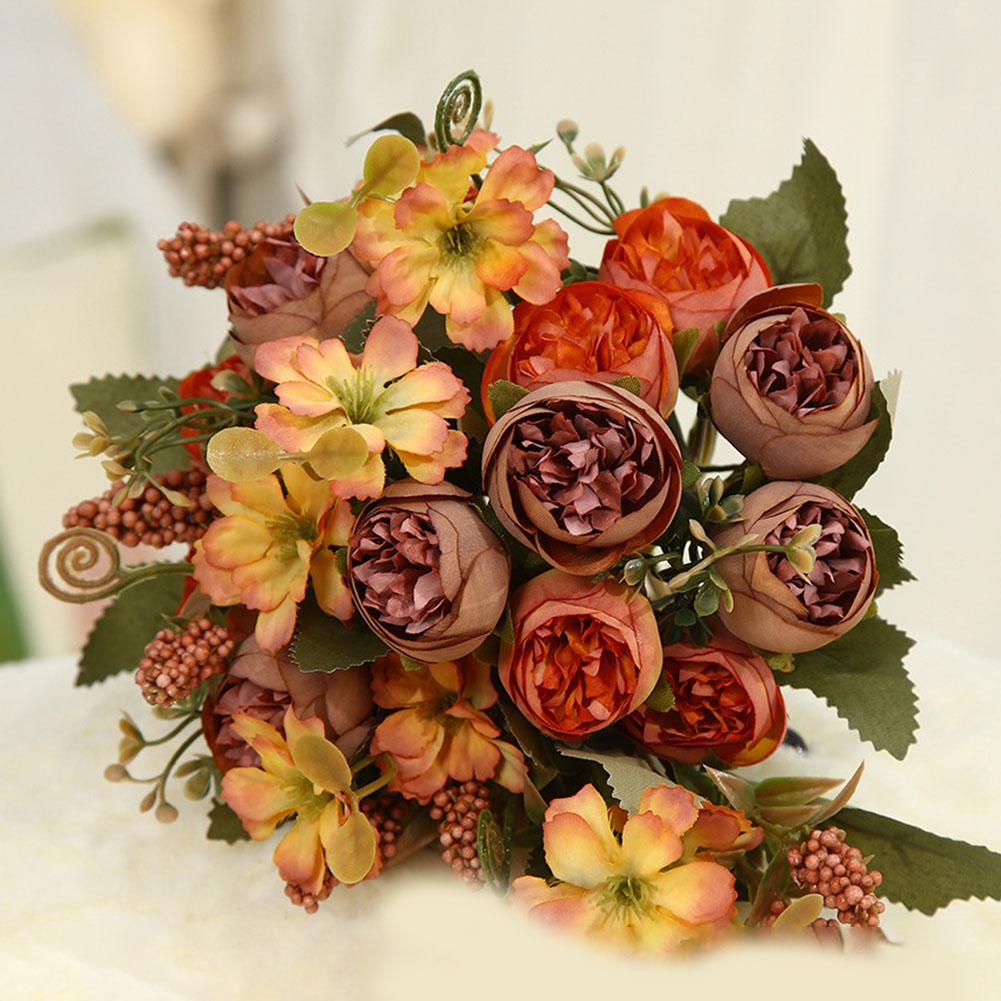 Office Decoration Rose Flower Rose Fake Flower Wedding Room Layout High Quality