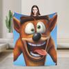 Weiche Warme DeckeStudenten Dekorative Crashs Bandicoots Überwurfdecke Flanell Tagesdecke Für Wohnzimmer Ästhetische Sofa Bettdecke