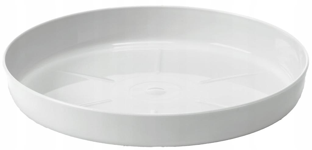 Flowerpot Saucer White 145x21cm Plastic Glossy