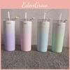 Stylish Gradient 304 Stainless Steel Insulated Tumbler With Straw For Men And Women