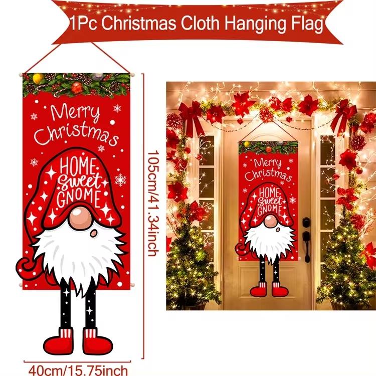 Merry Christmas Hanging Flag Christmas Decorations For Home 2026 Christmas Door Banner Xmas Gifts Navidad Happy New Year 2026