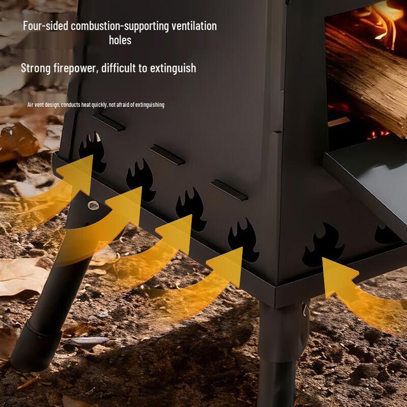 Wenzhiwu Portable Outdoor Folding Wood Burning Stove